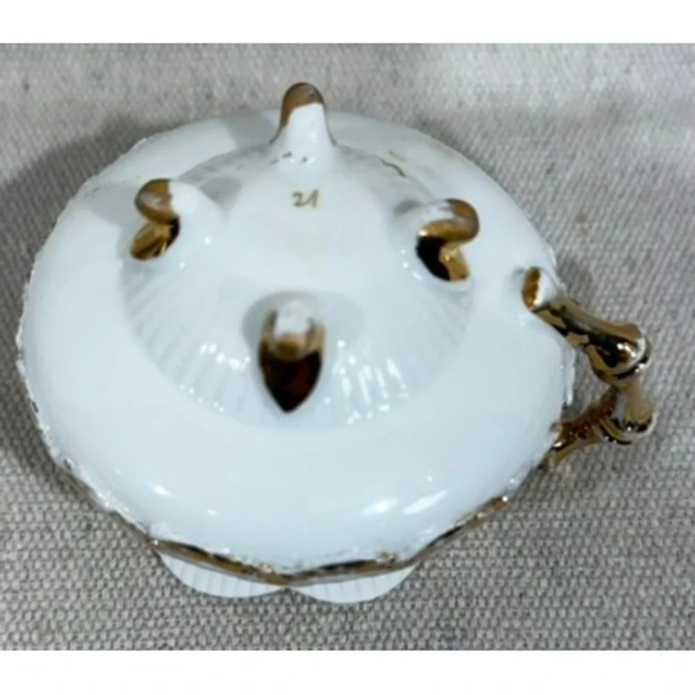 Antique German Bohemian Reticulated Porcelain Cup Gold Gilt Pierced 1890-1920